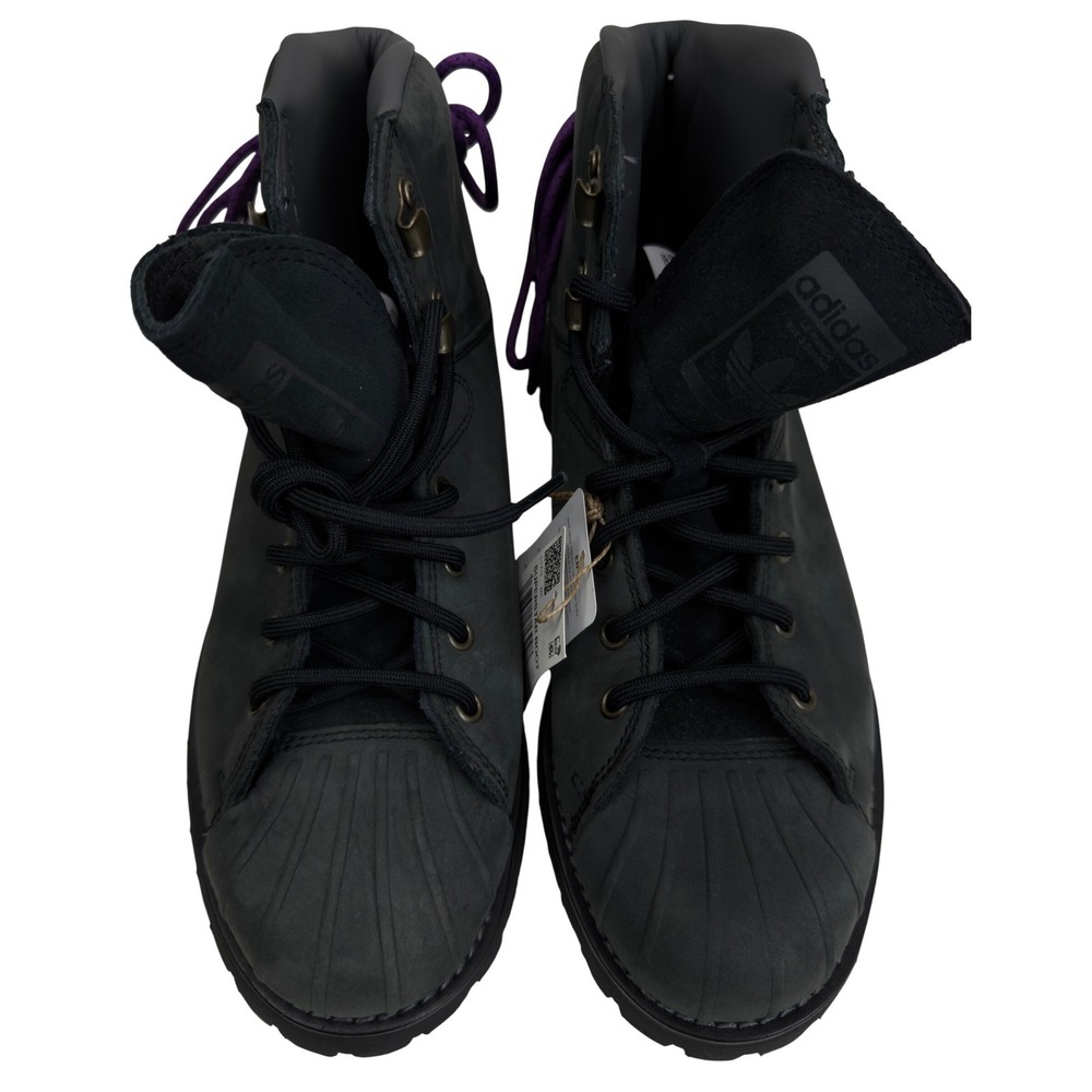 NEW Adidas Superstar Boots Carbon Mens 9.5/Womens 10.5 Urban Streetwear Utility - Picture 4 of 9